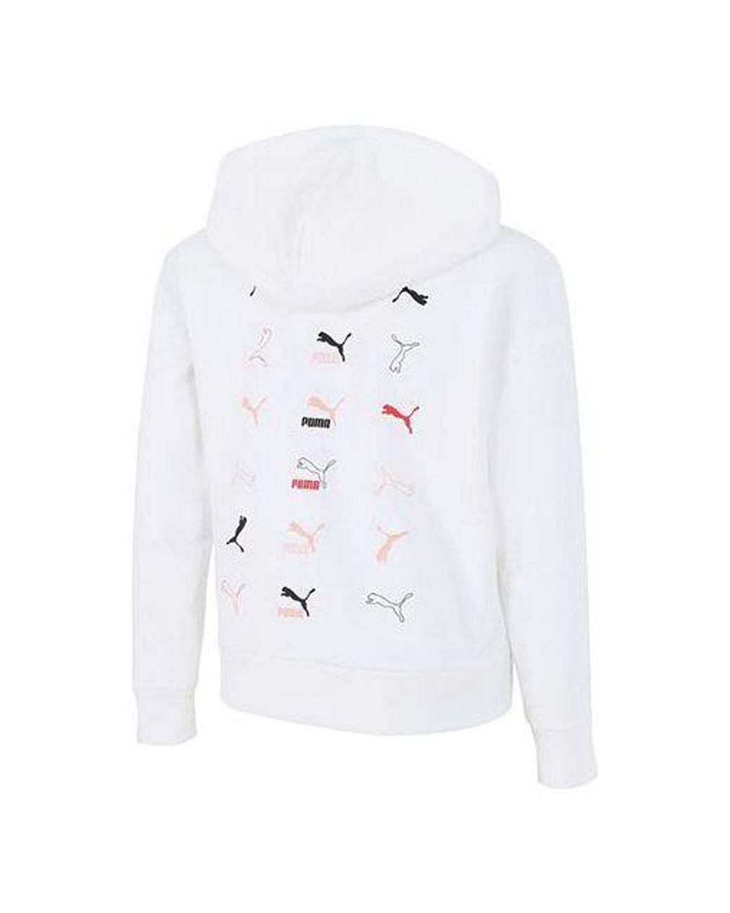 PUMA White (Wmns) Classics Logo Graphics Hoodie