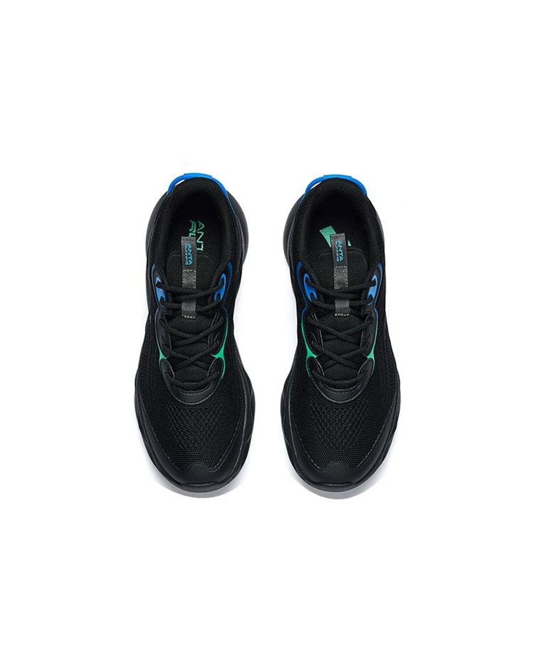 Anta Black Running Series Sneakers With Deco' for men