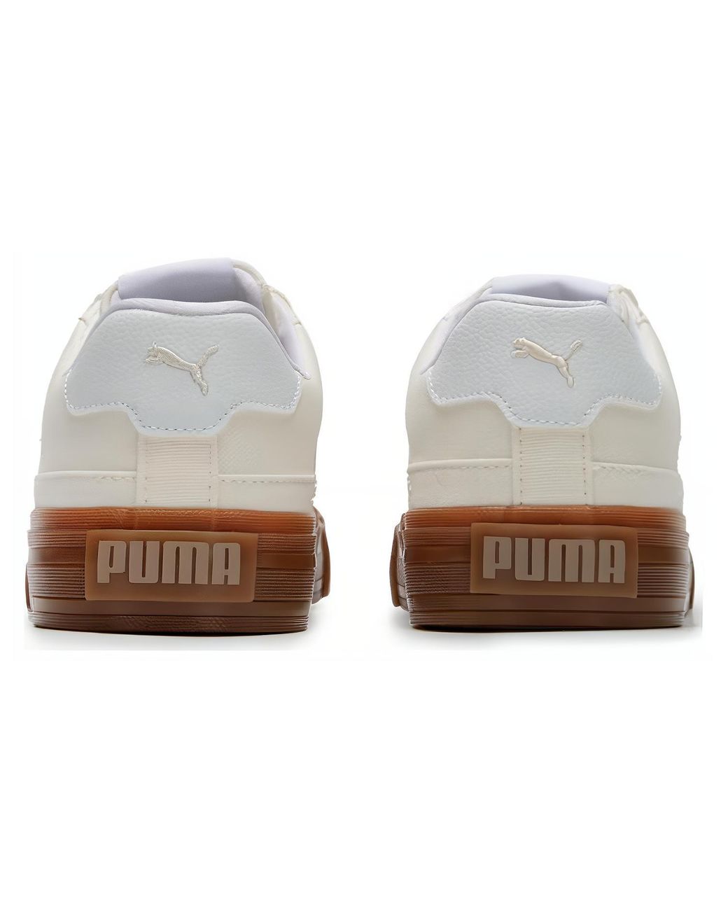 PUMA White Capris Leather Skateboarding Sneakers for men