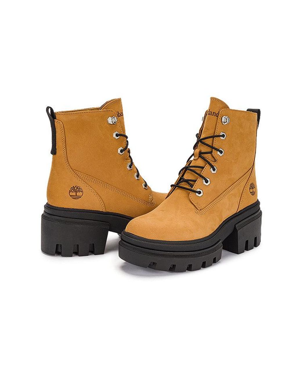 Timberland Brown (Wmns) Everleigh 6 Inch Boots 'Wheat Full Grain'