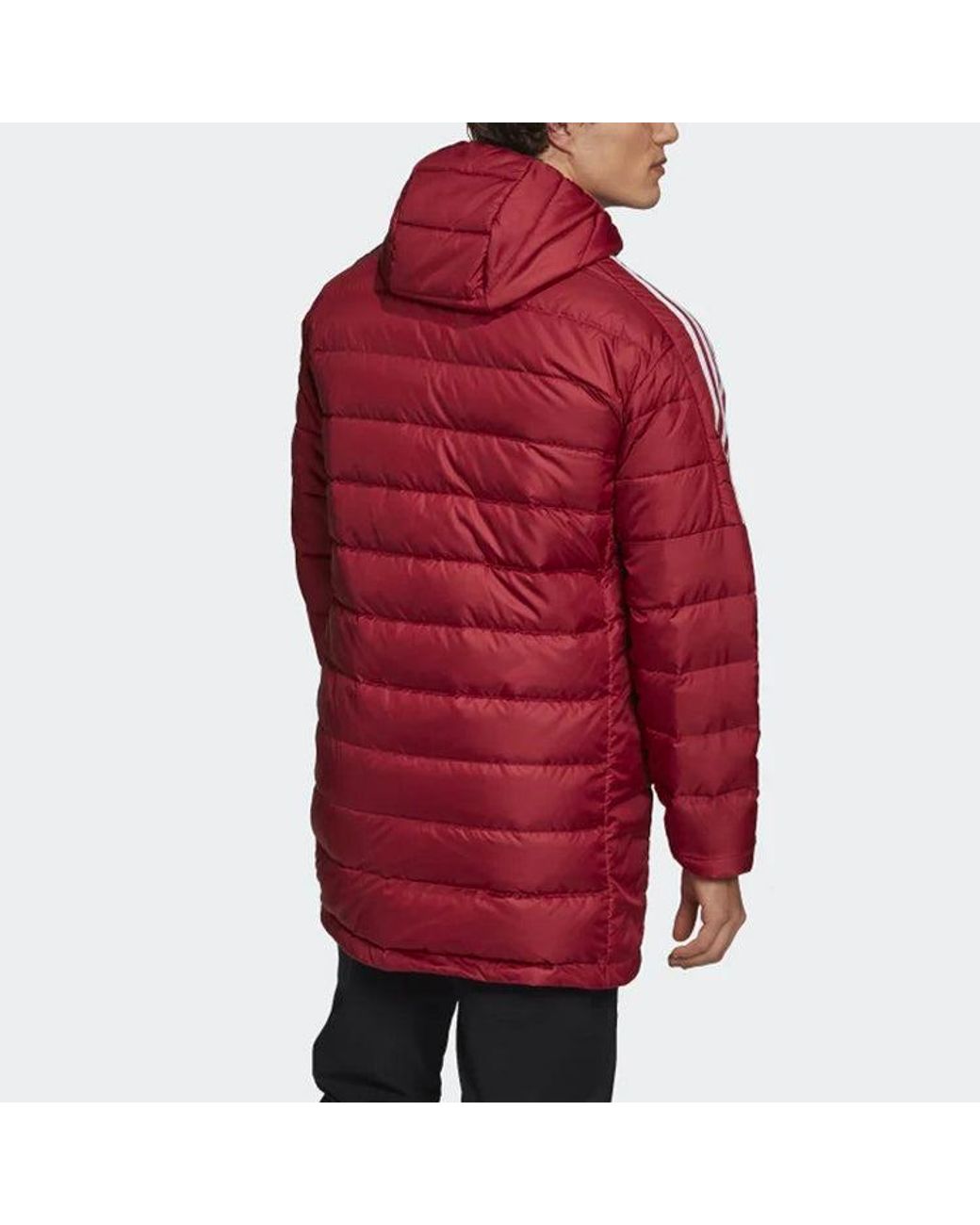 Adidas Red Winter Long Cap Down Jacket for men