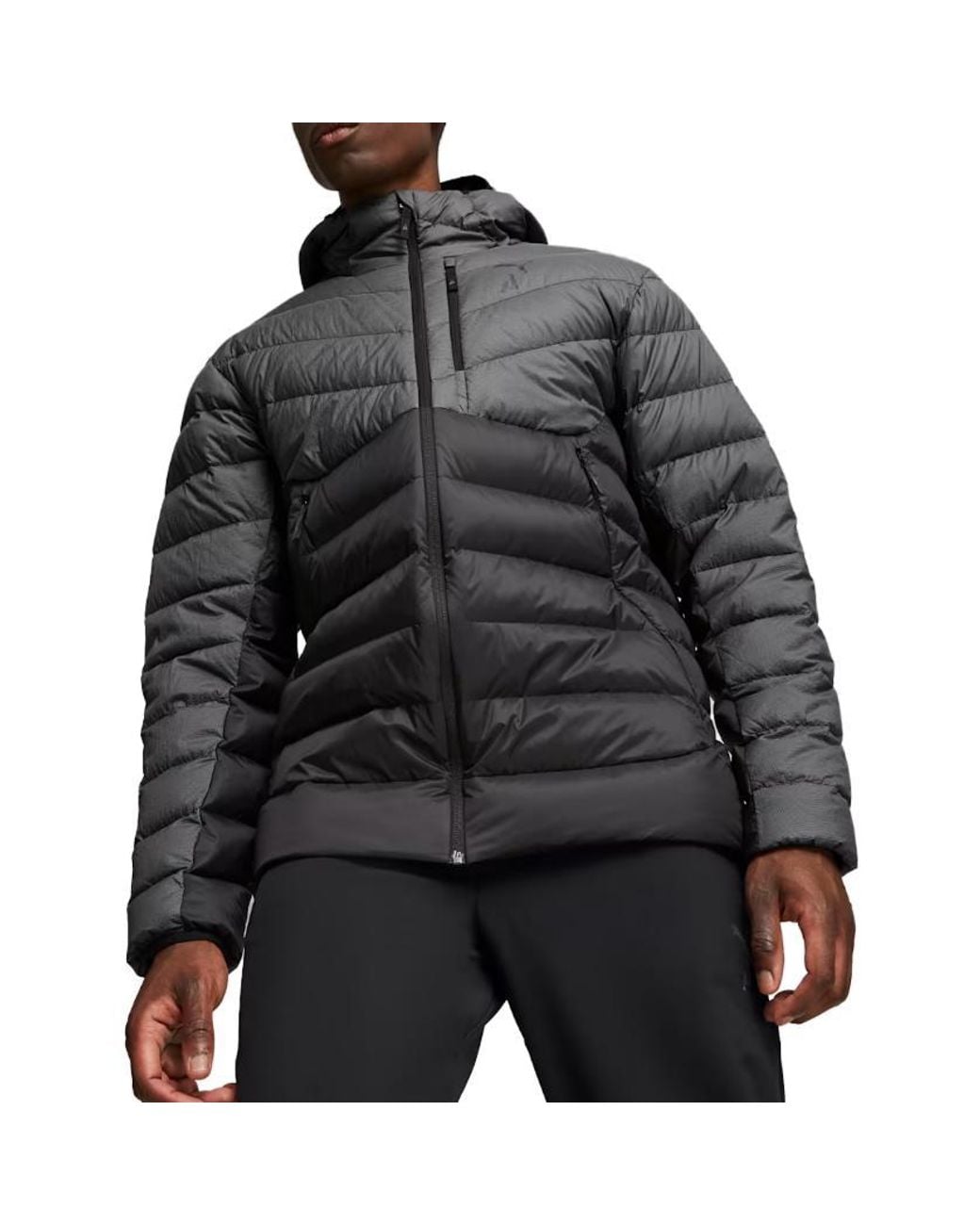 PUMA Gray Seasons Down Jacket for men