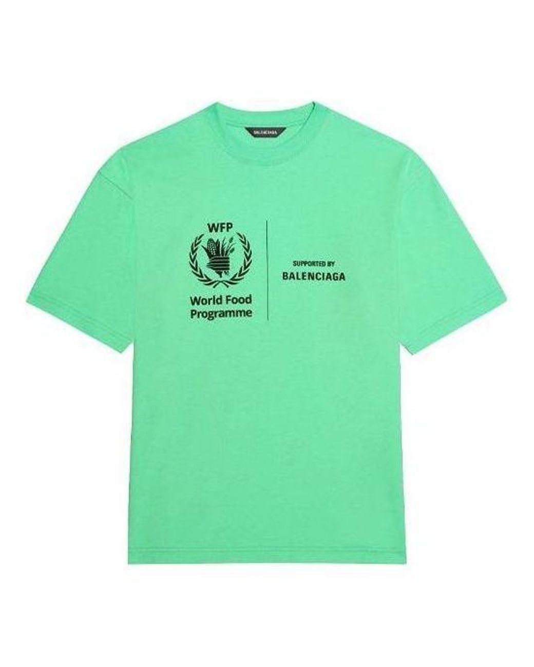 Balenciaga Green X Wfp T-Shirt Medium Fit for men