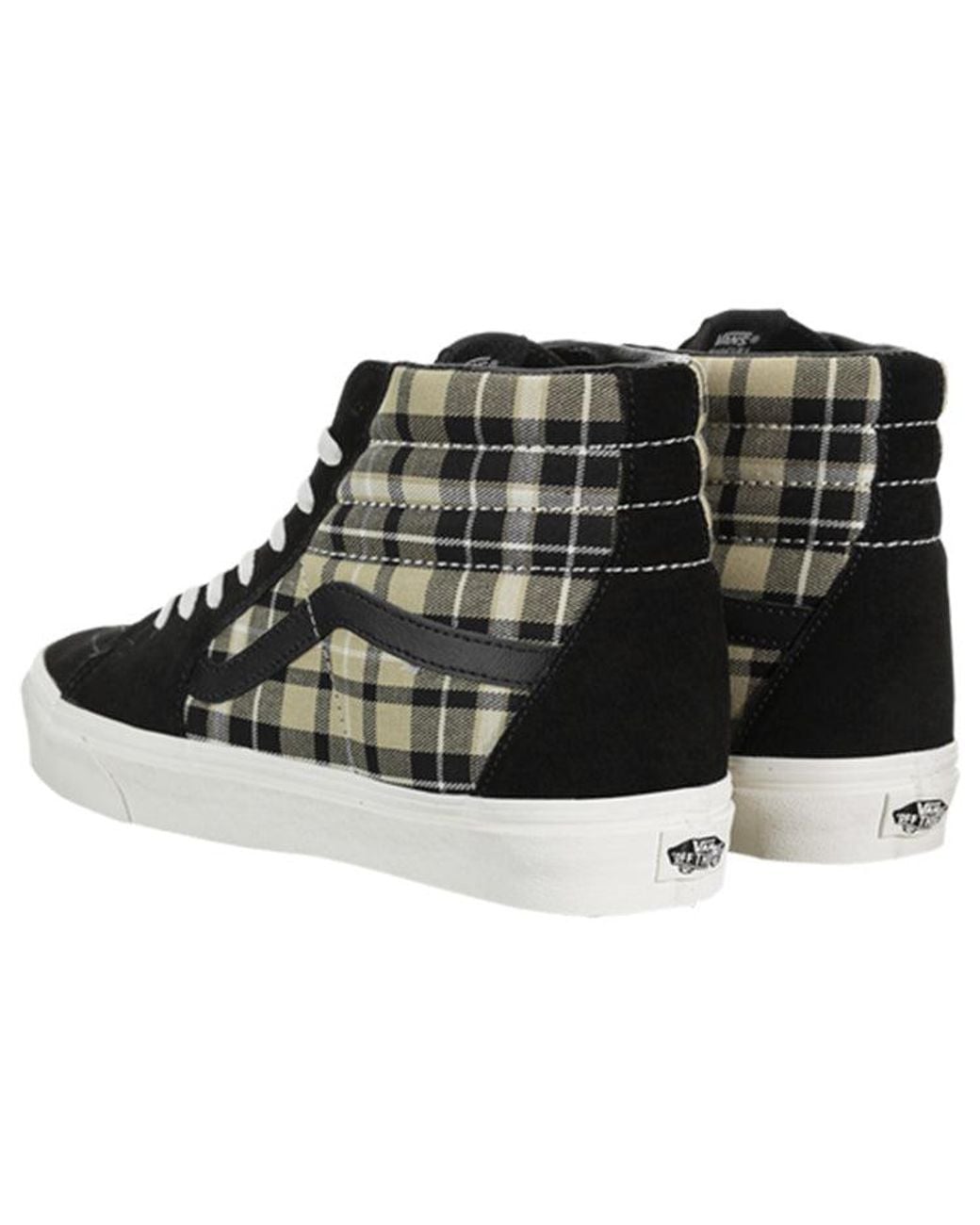 Vans Black Sk8-Hi Plaid for men