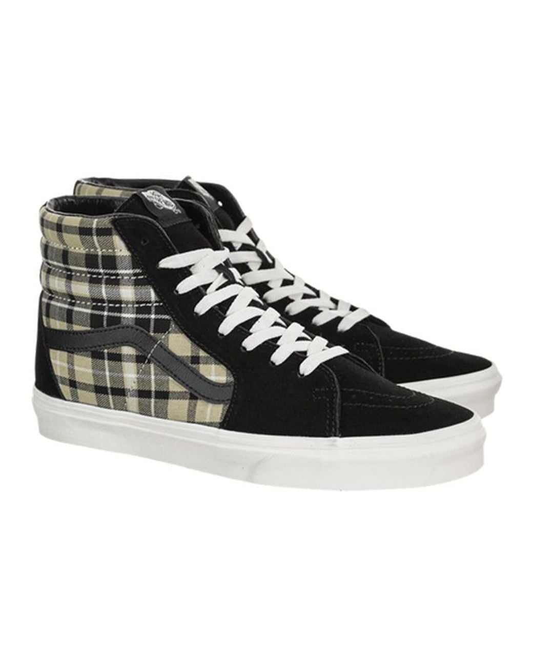 Vans Black Sk8-Hi Plaid for men