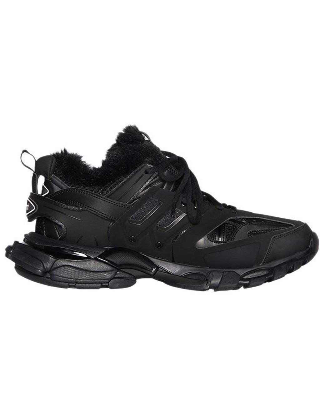 Balenciaga Black (Wmns) Track Sneakers 'Fake Fur'