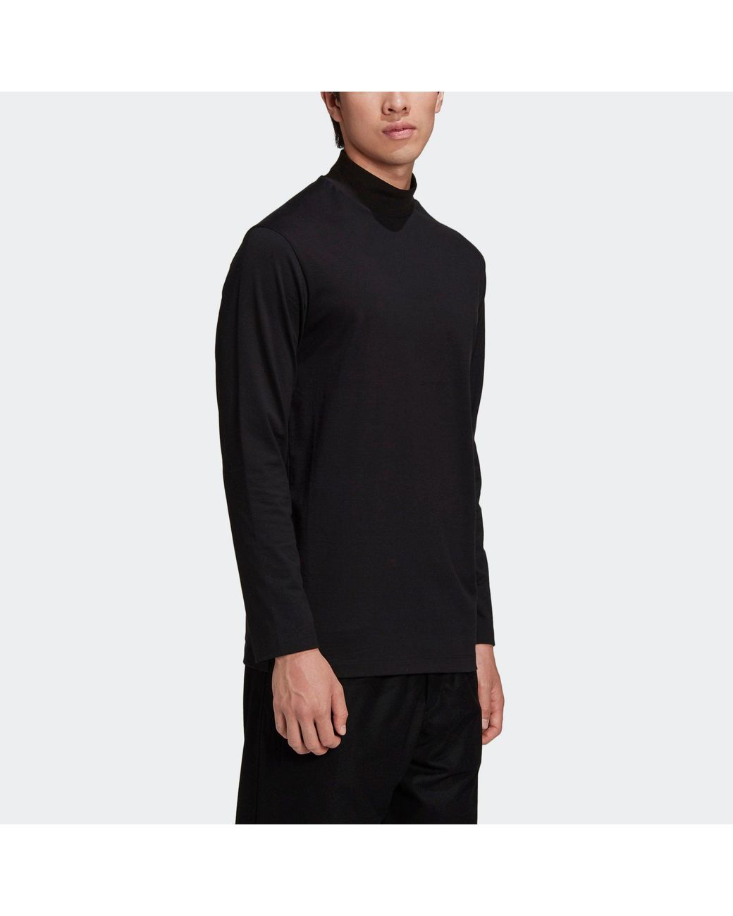 Adidas Black Y-3 Solid Color Casual Long Sleeves for men