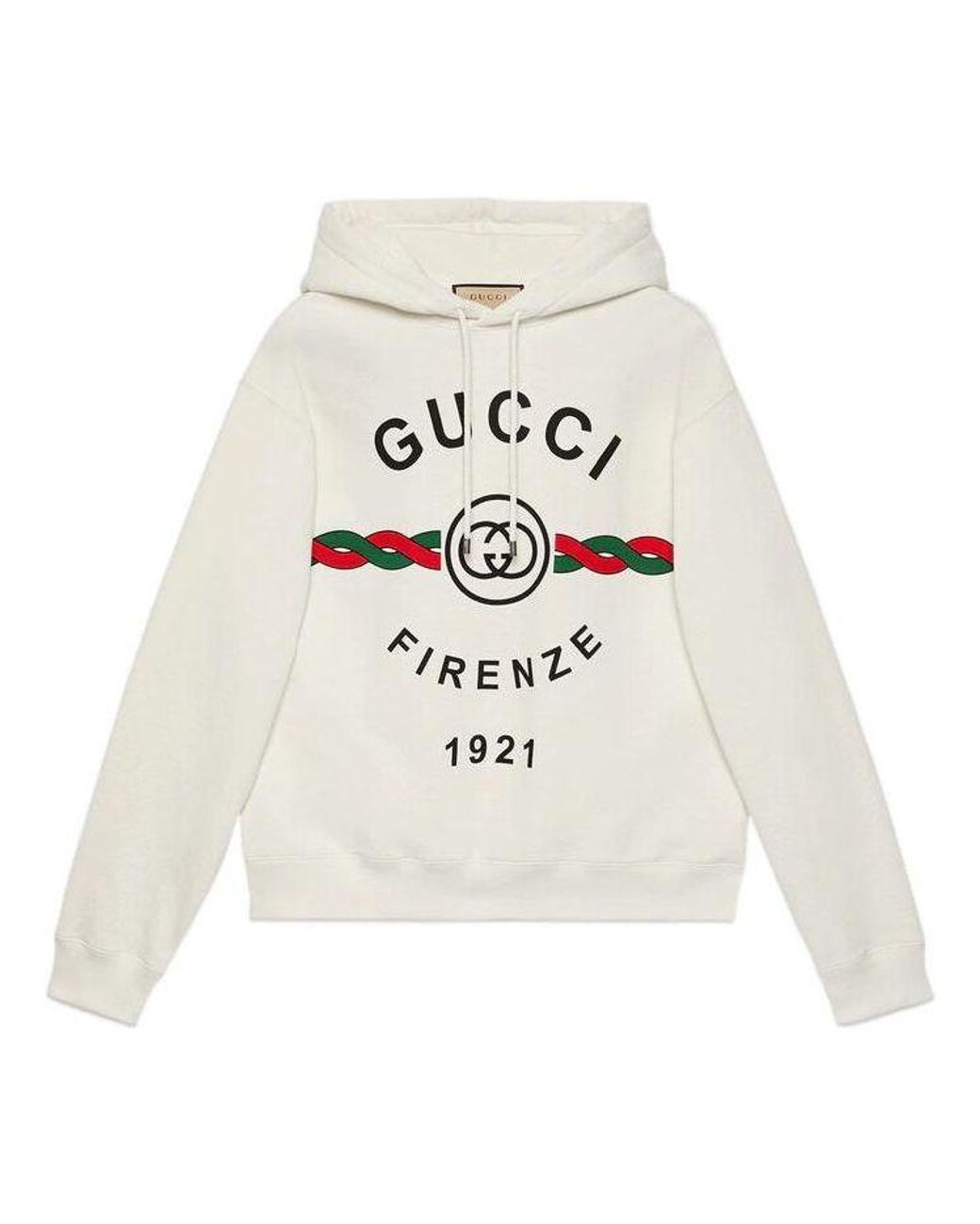 Gucci White Firenze 1921 Hoodie for men
