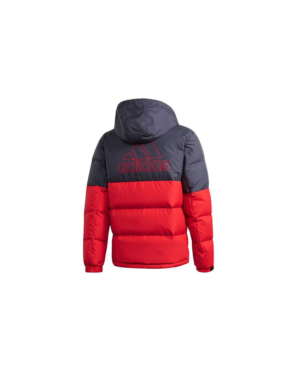 Adidas Red C/ Outdoor Colorblock Sports Hooded Down Jacket for men