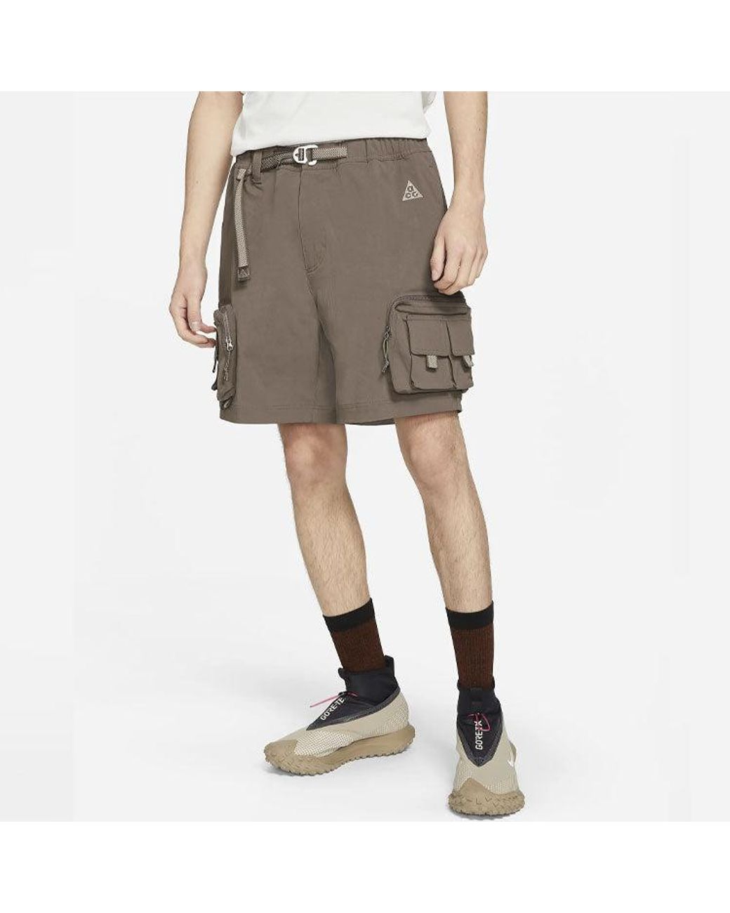 Nike Brown Acg Solid Color Cargo Shorts Us Edition for men