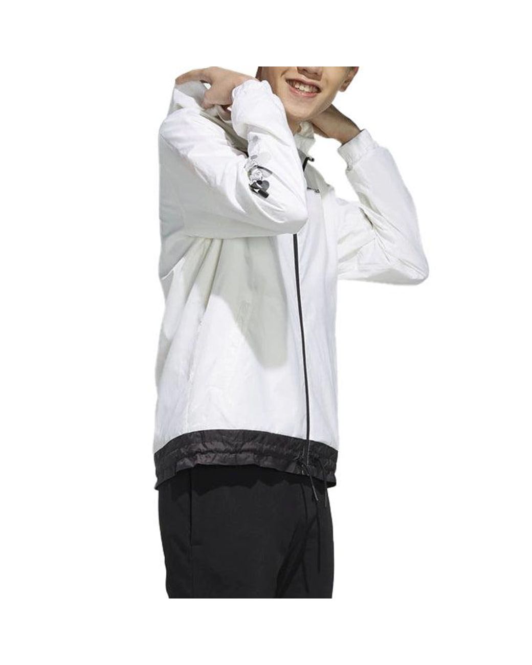 Adidas Blue Neo Mickey Casual Sports Hooded Jacket for men