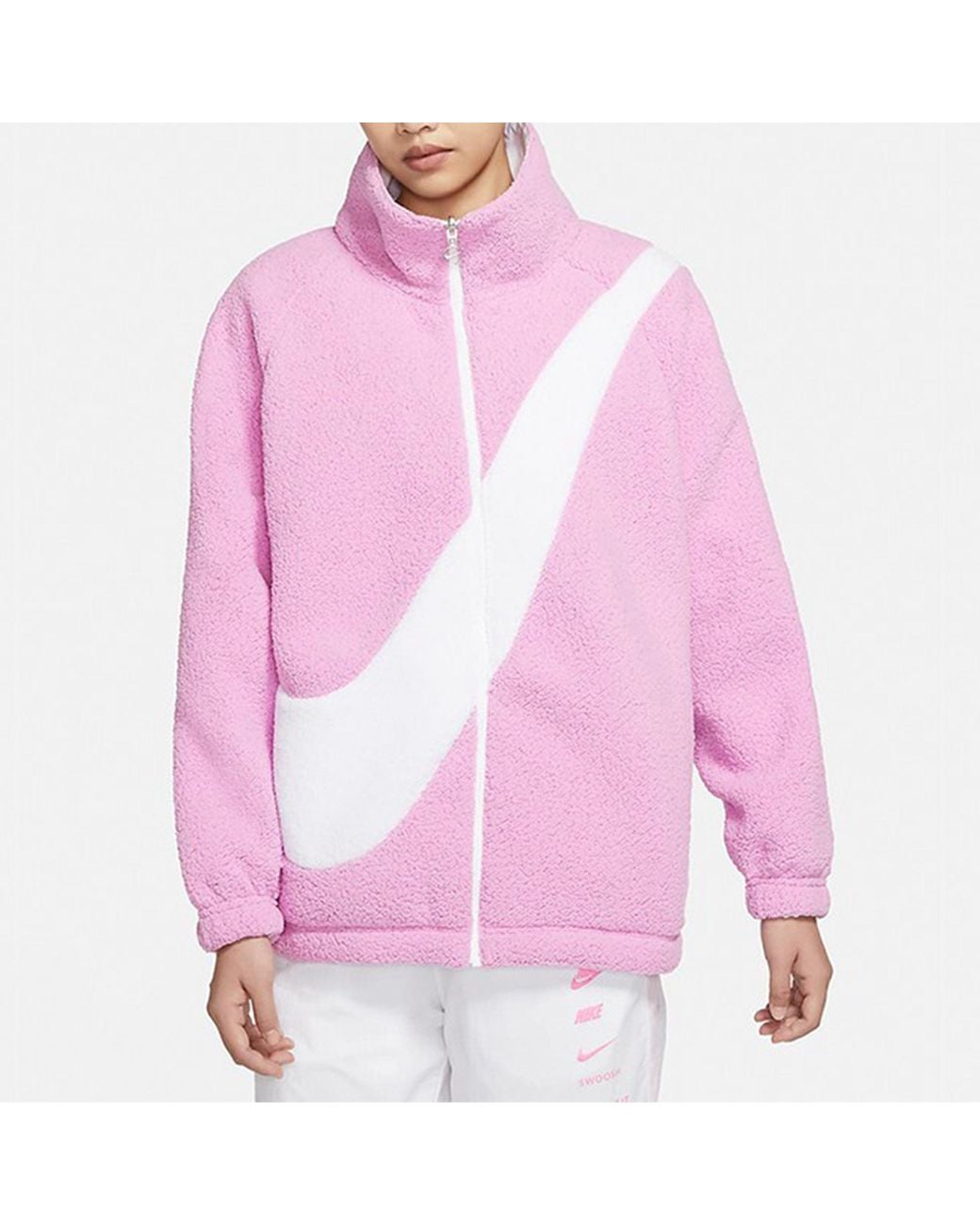Nike Pink (Wmns) Large Logo Casual Reversible Jacket