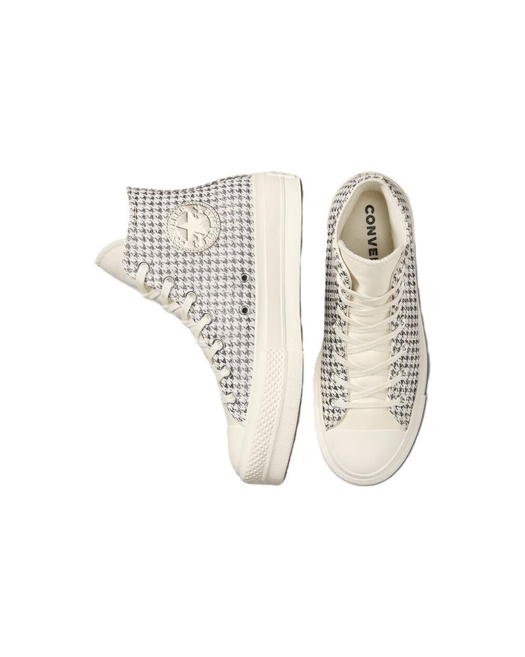 Converse Metallic (Wmns) Chuck Taylor All Star Lift Platform High 'Houndstooth Shine
