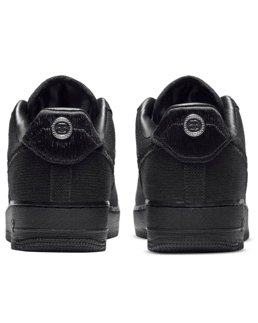 Nike Black X Stussy Air Force 1 Low 'Triple' for men