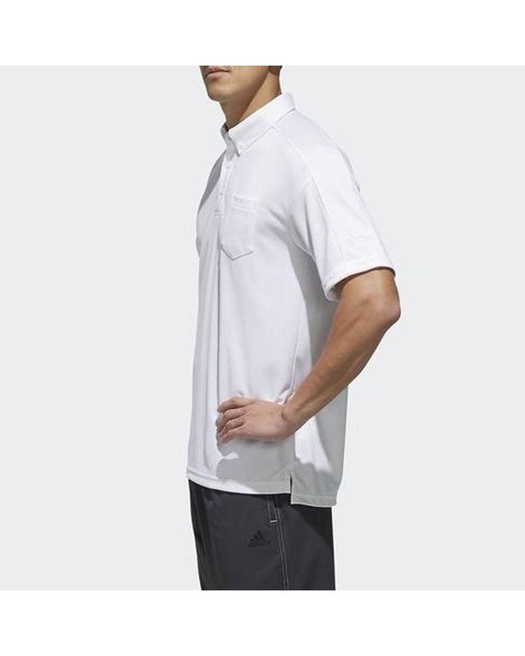 Adidas White M S2S Sc Tero P Chest Pocket Short Sleeve Polo Shirt for men