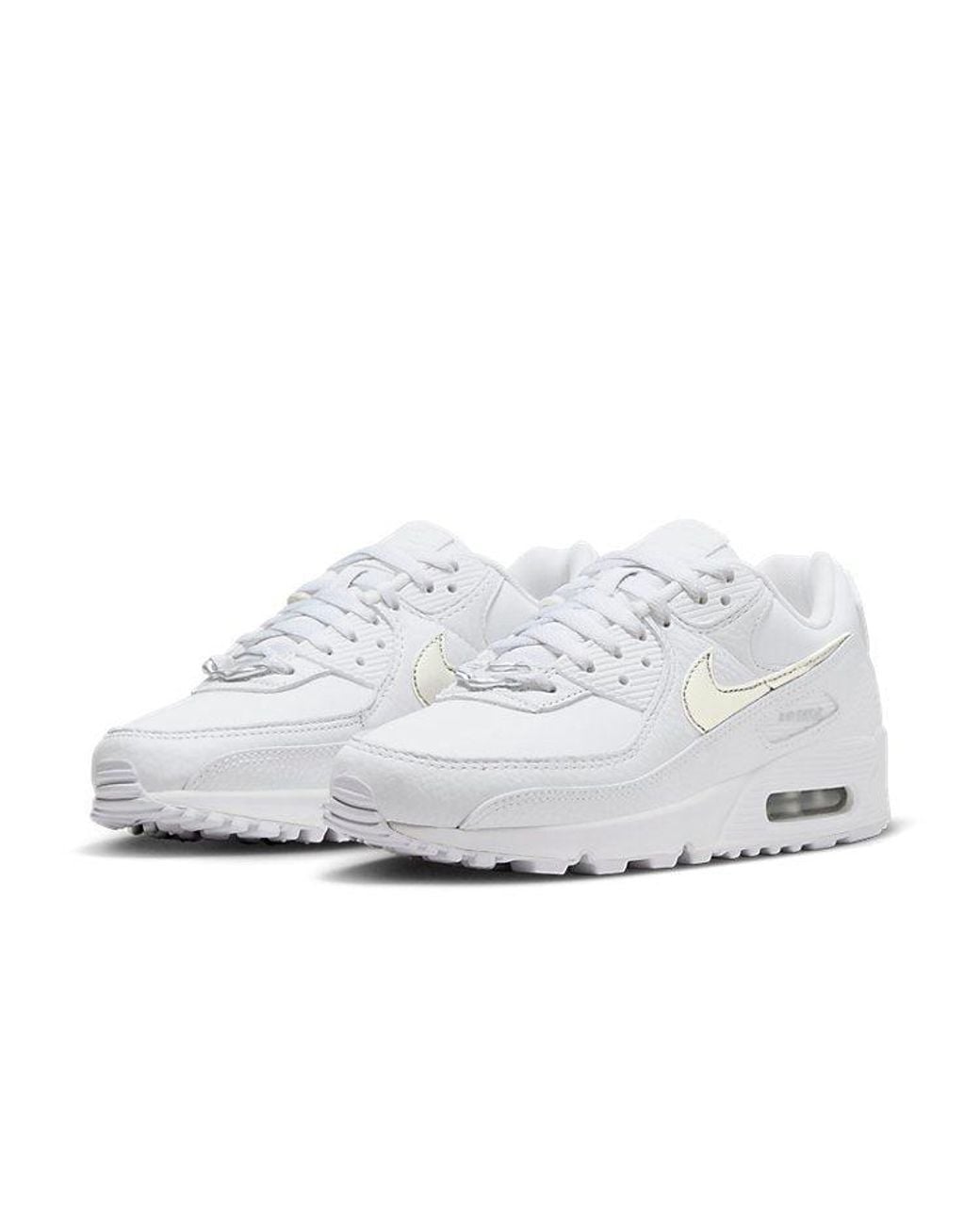 Nike White (Wmns) Air Max 90 Metallic'