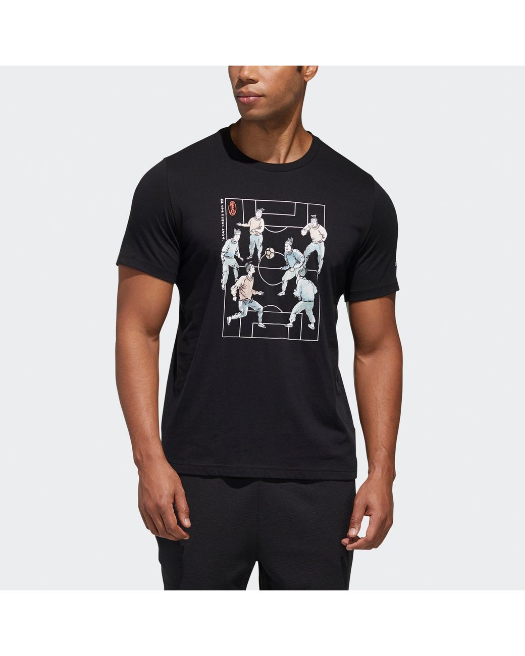 Adidas Black Ub Gfx Tee 2 Funny Printing Sports Short Sleeve for men