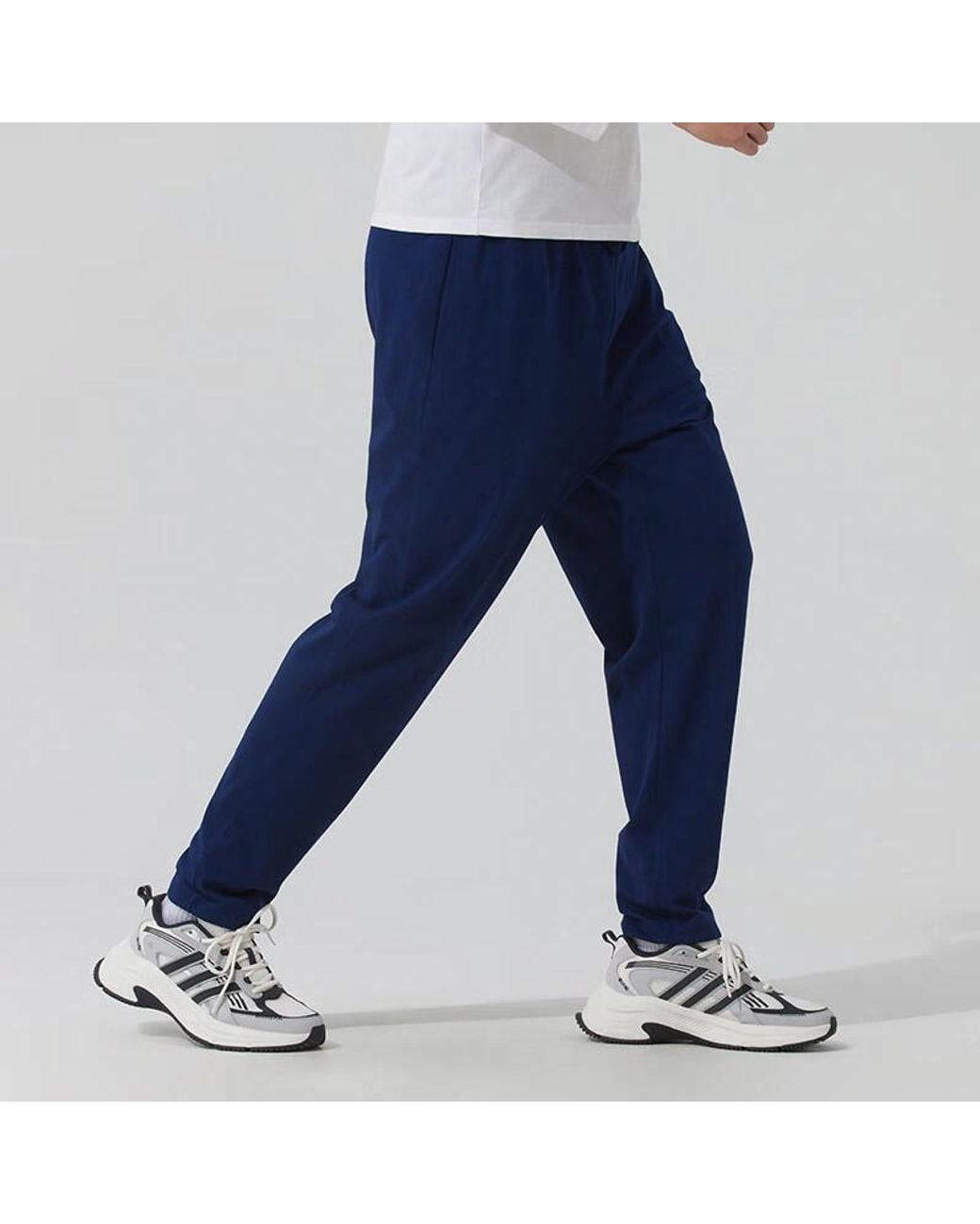 Adidas Blue Essentials Small Logo Single Jersey Pants for men