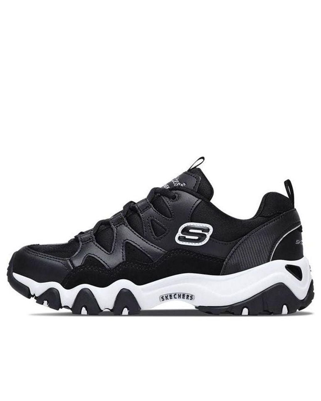Skechers Black (Wmns) D'Lites 2.0 Low-Top Running Shoes
