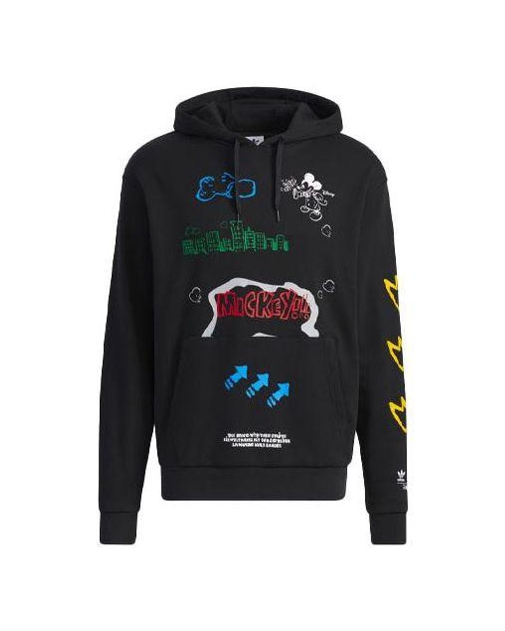 Adidas Black Originals Fangtastic Series Disney Mickey Printing Sports Pullover for men