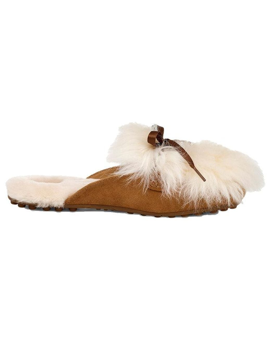 Ugg Brown (Wmns) Shaine Fluff Cozy Flat Plush Casual Slipper