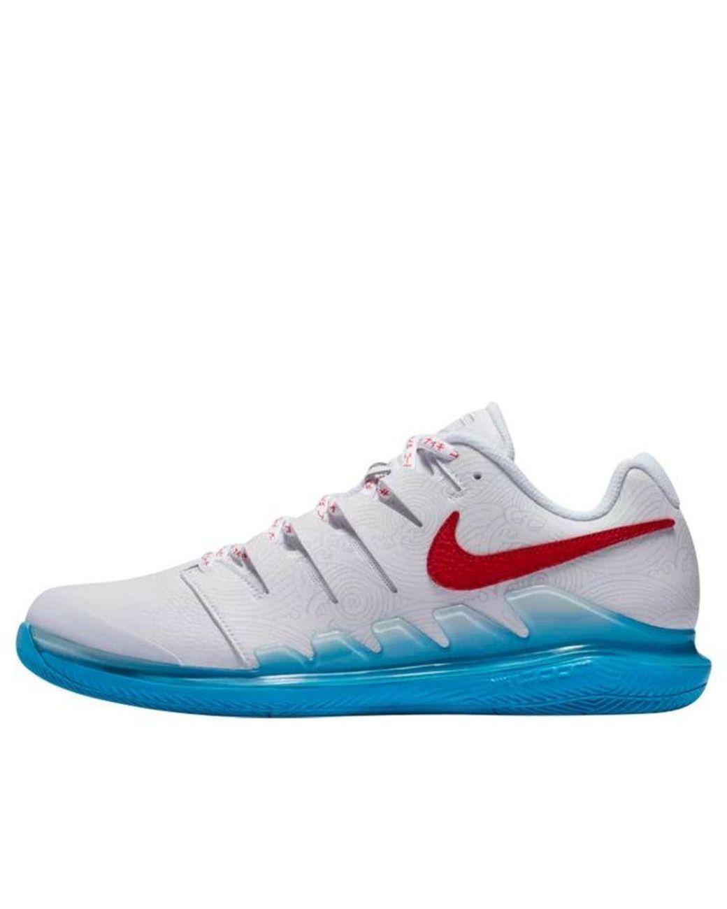 Nike Air Zoom Vapor X Ltr Leather Tennis Shoes White/blue/red for Men | Lyst