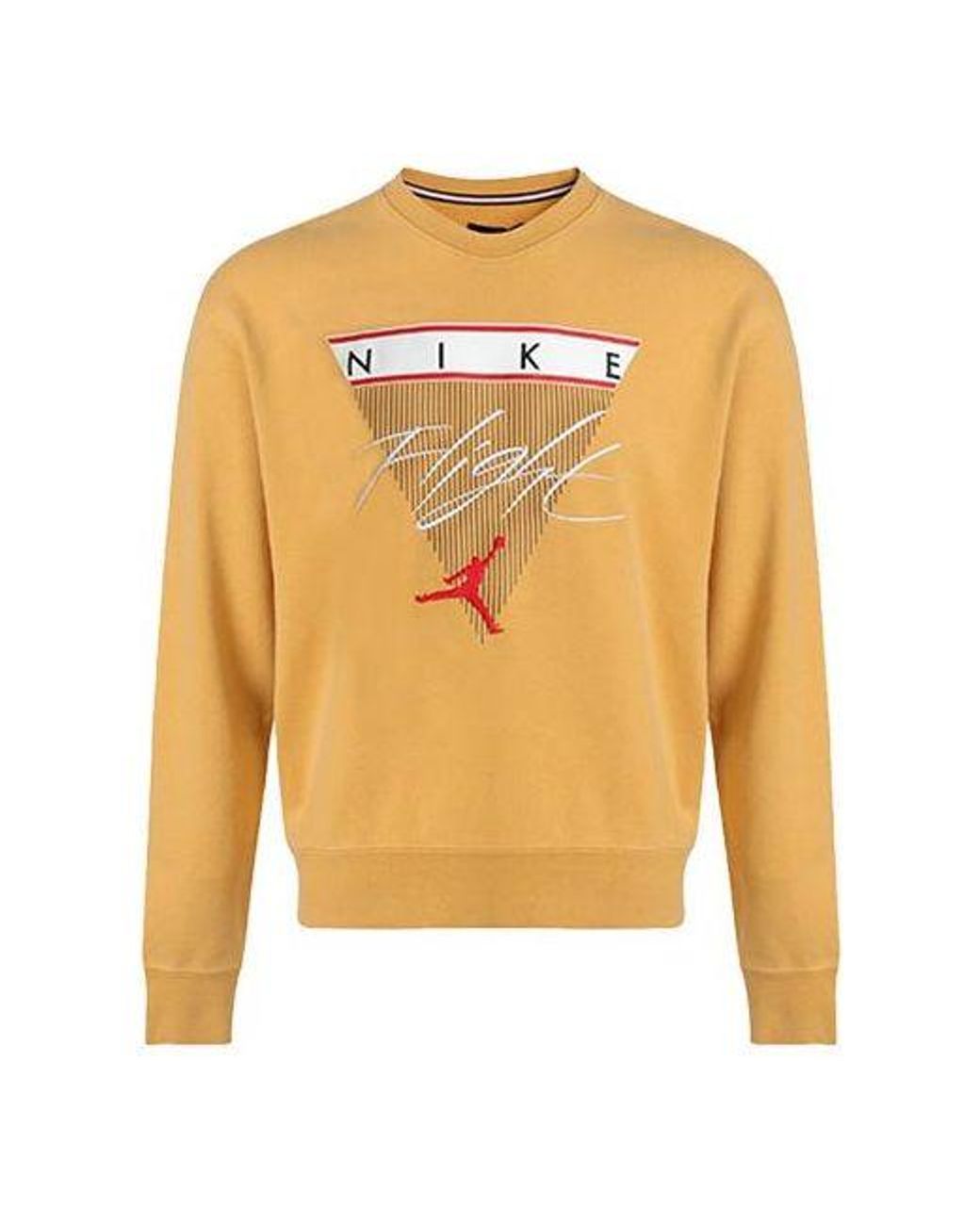 Nike Yellow As J Flt Gfx Lb Crew Bucktan for men