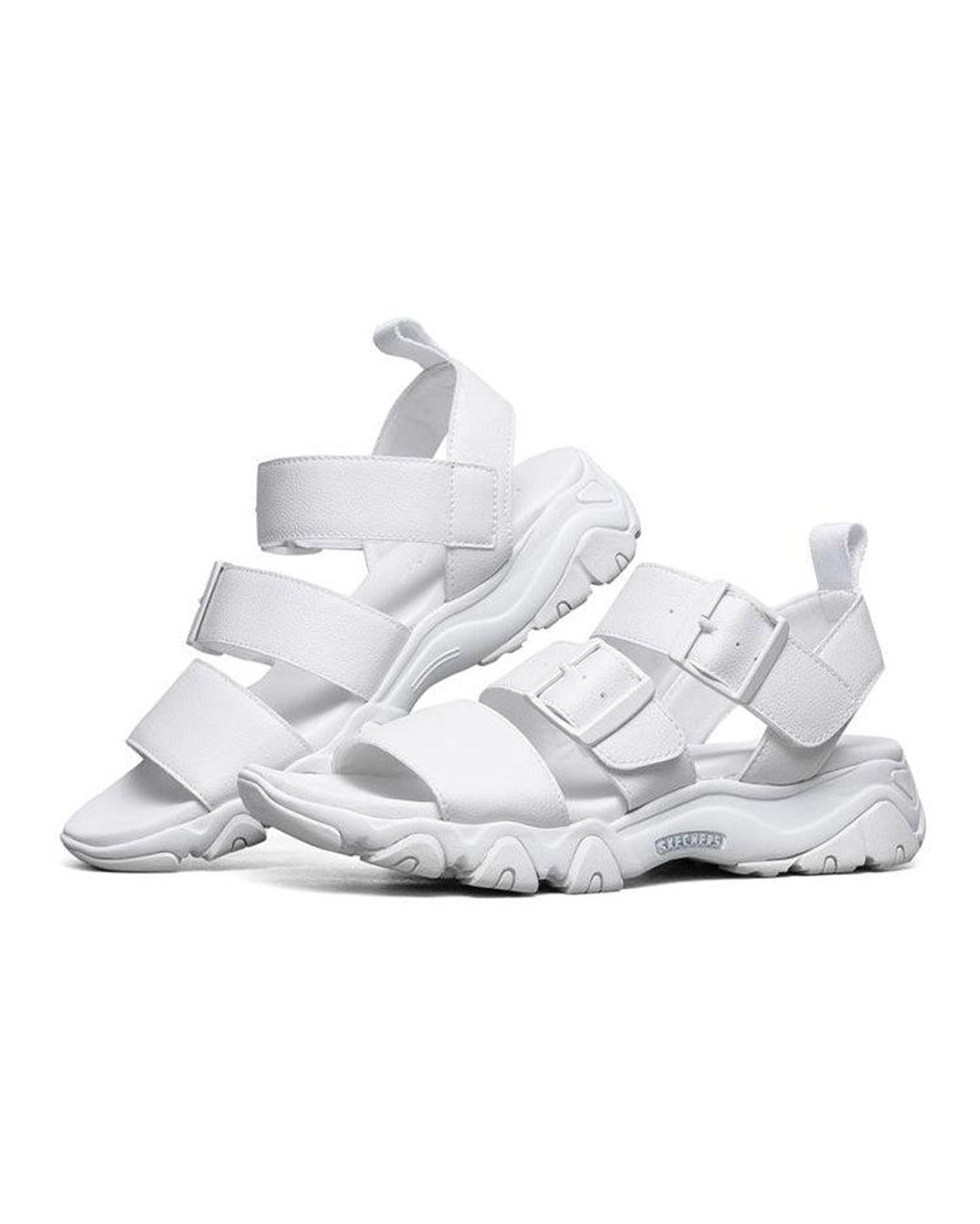 Skechers White (Wmns) D Lites 2.0 Sandal
