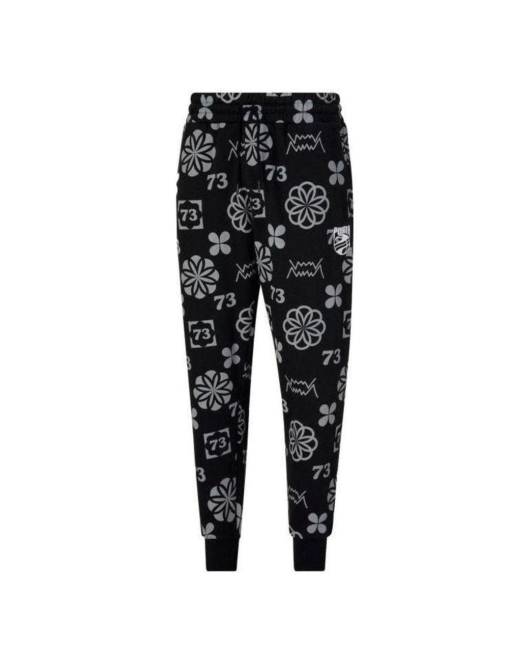 PUMA Black Booster Clyde Print Pants for men