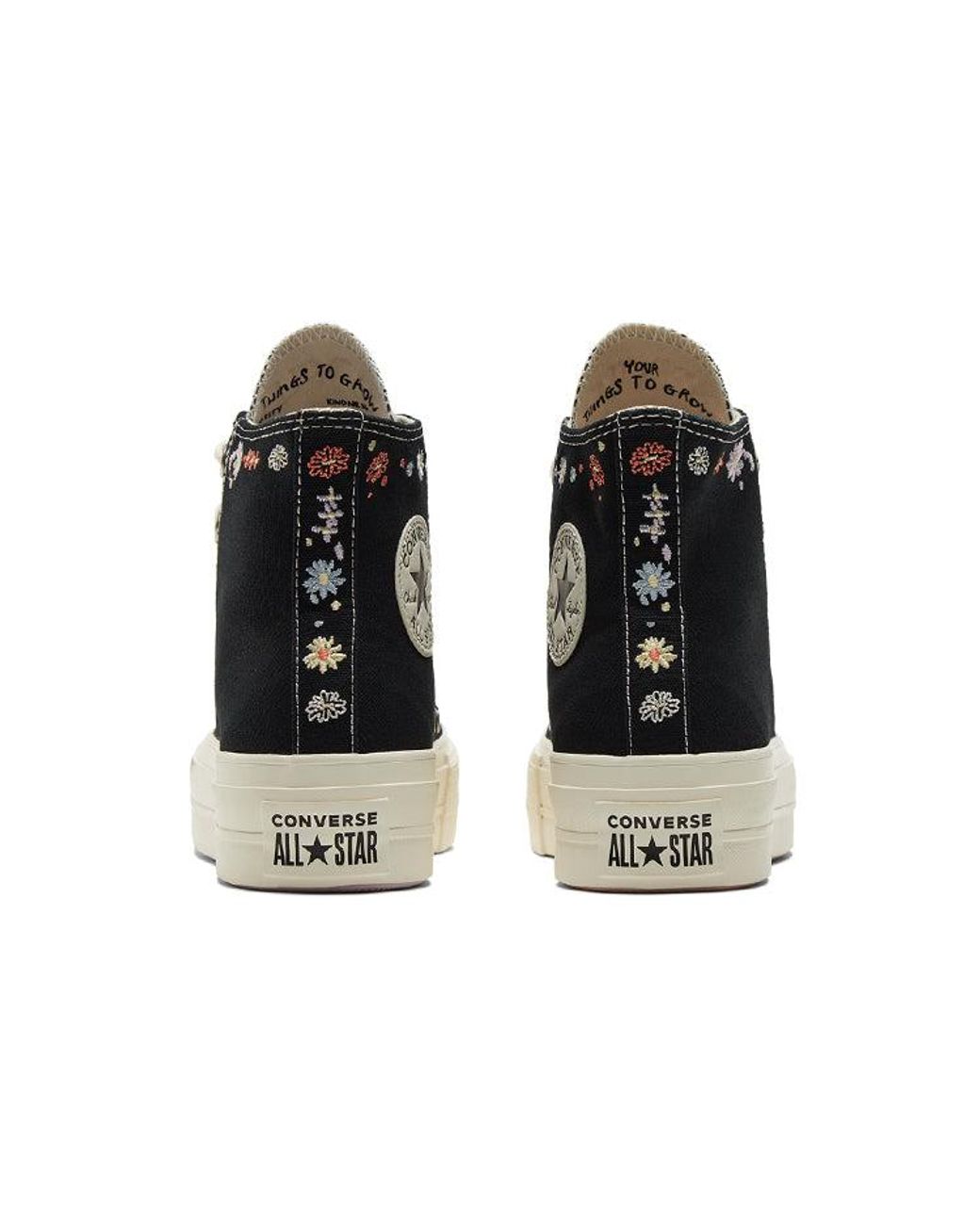 Converse Black (Wmns) Chuck Taylor All Star Lift Platform High 'Embroidered Floral