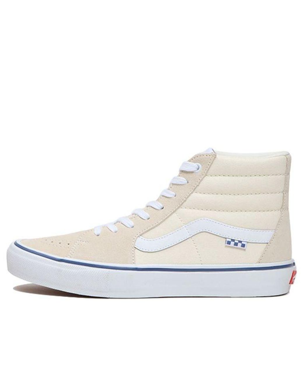 Vans White Skate Sk8-Hi 'Checkerboard for men