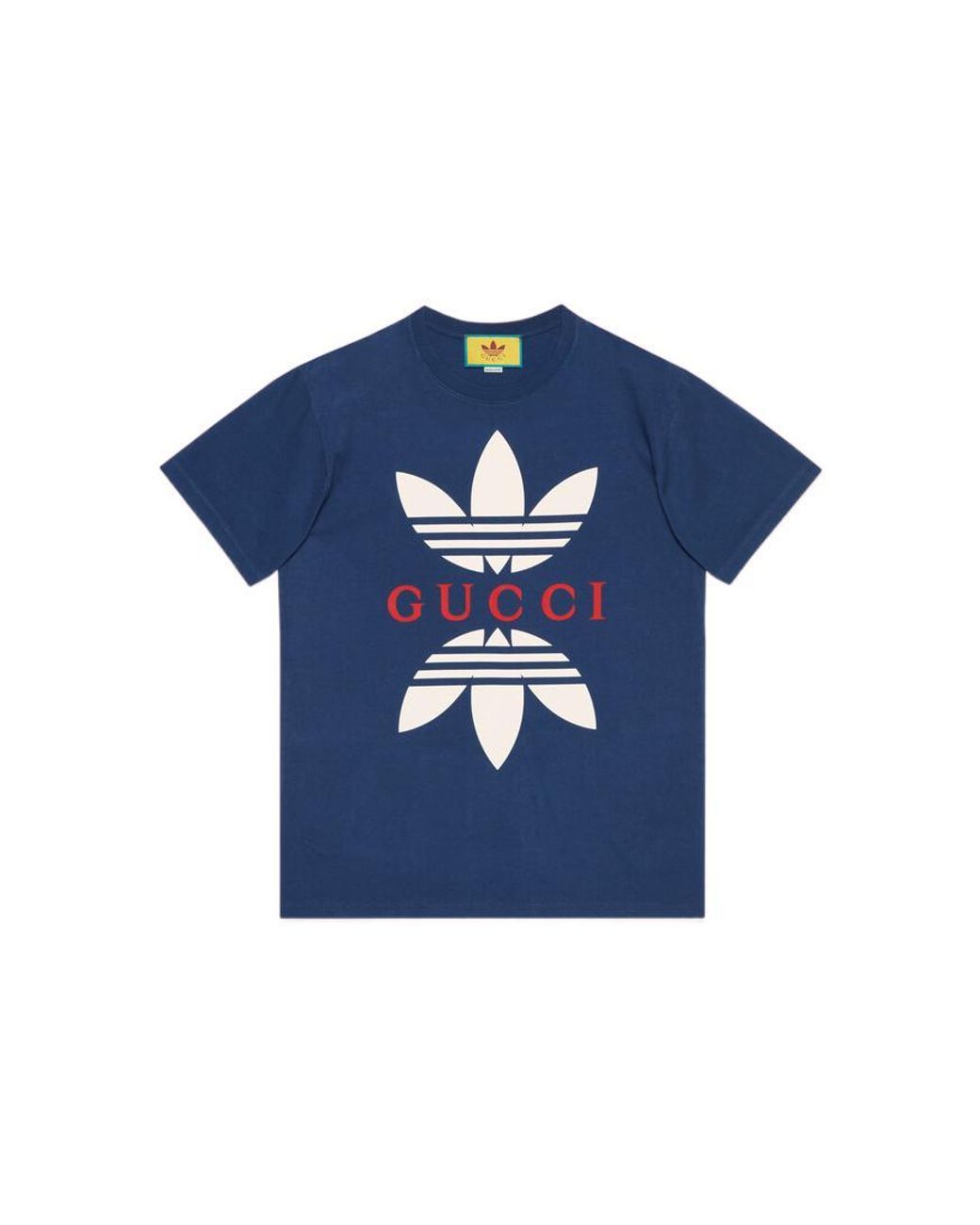 Gucci X Adidas Cotton Jersey T-Shirt 'Cobalt' in Blue for Men