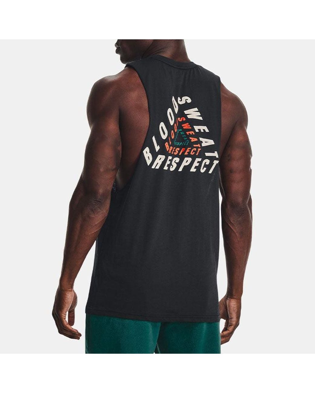 Under Armour Black Project Rock Dmnd Muscle Tank for men