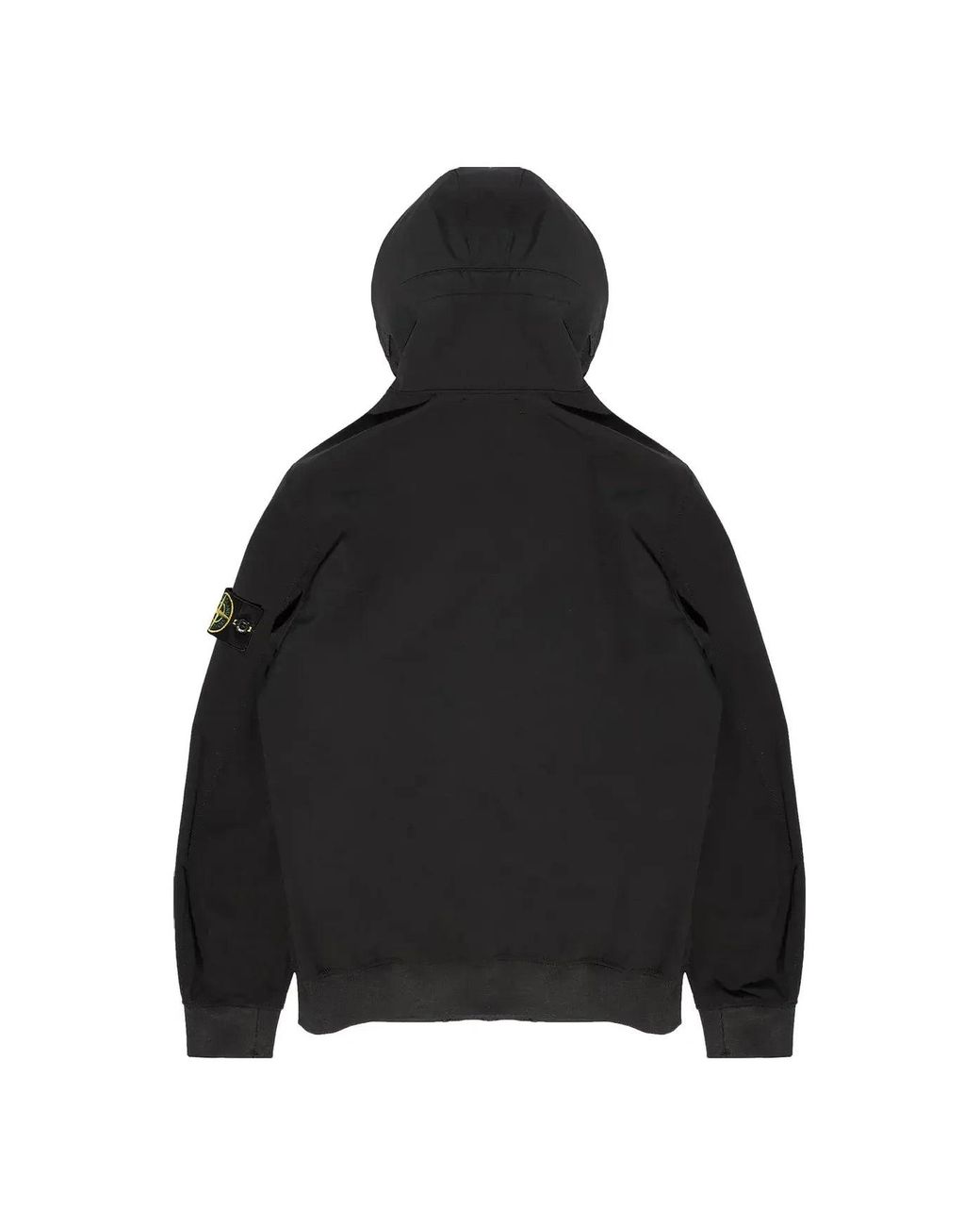 Stone Island Black Soft Shell Hooded Jacket for men