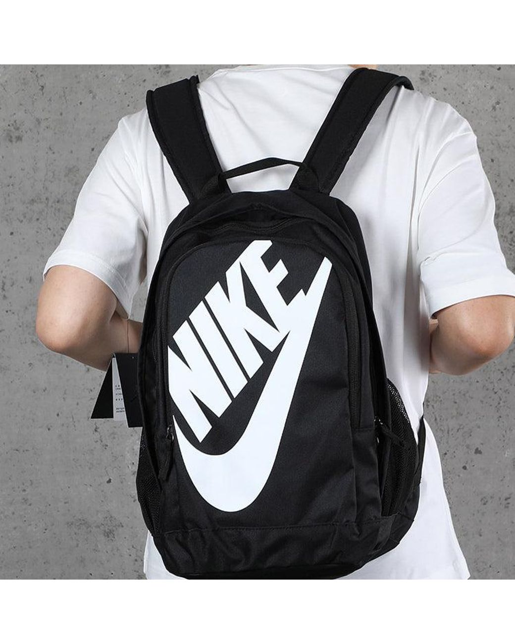 Nike Black Large Logo Printing Schoolbag Backpack