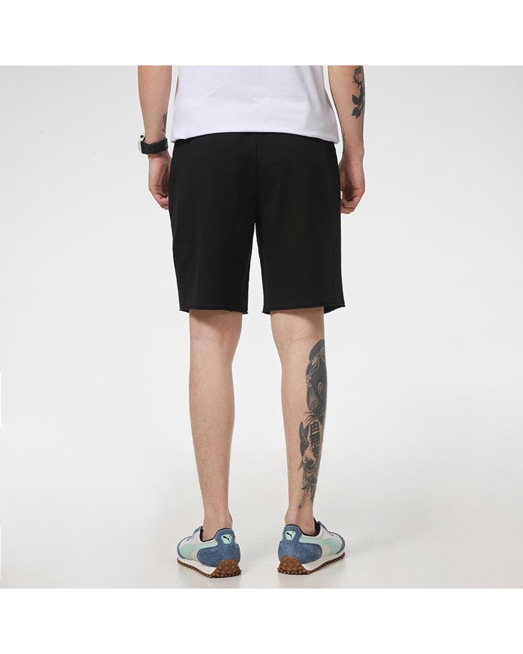 PUMA Black Essentials Jersey Shorts for men