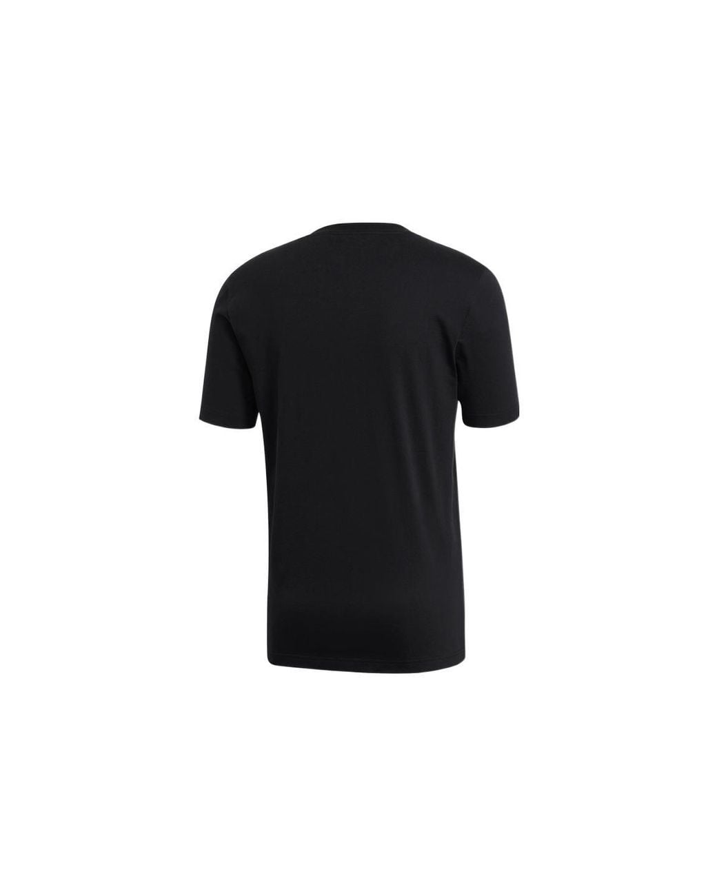 Adidas Black Alphabet Logo Printing Round Neck Casual Short Sleeve T-Shirt for men