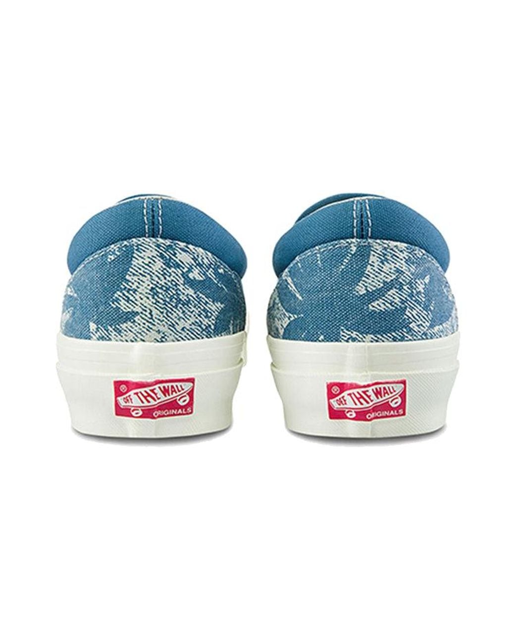 Vans Blue Og Classic Slip-On Lx 'Palm Acid Wash Summer Leaf for men