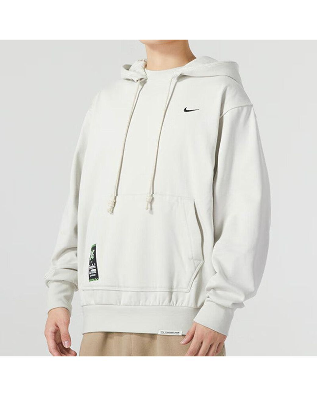 Nike White Dri-Fit Logo Hoodie for men