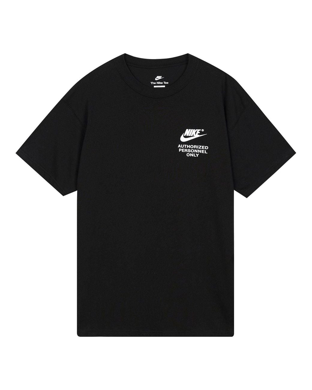 Nike Black Alphabet Logo Printing Round Neck Short Sleeve for men