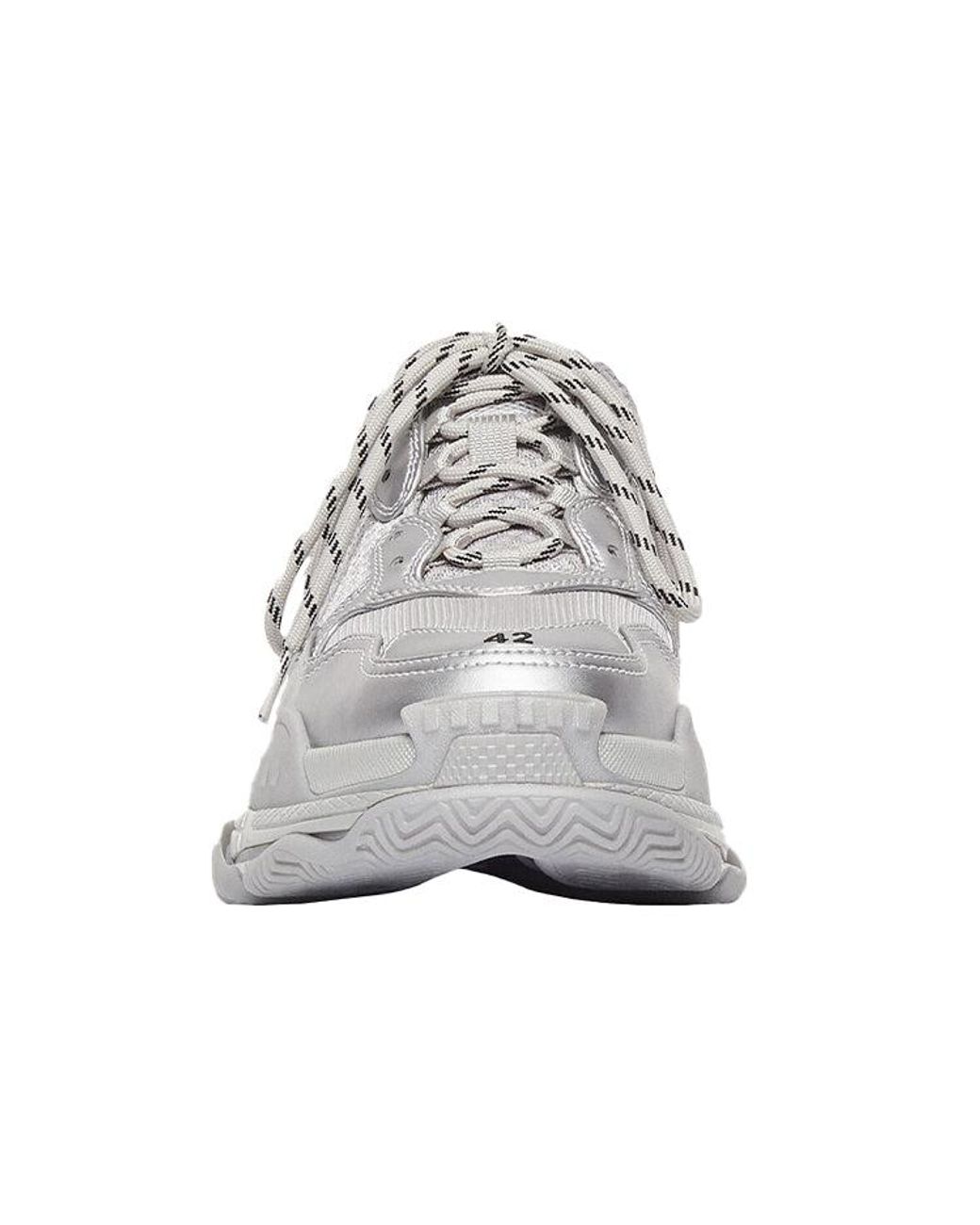 Balenciaga White Triple S Sneaker Metallic' for men