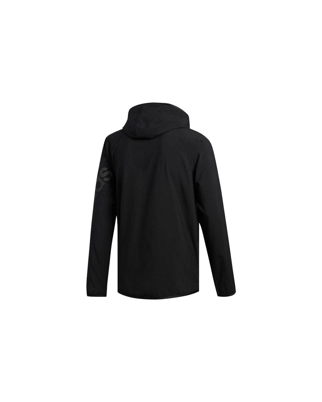 Adidas Black Sports Hooded Long Sleeves Jacket for men