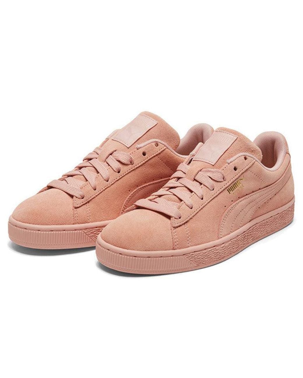 PUMA Pink Suede Classic Low Top Board Shoes for men