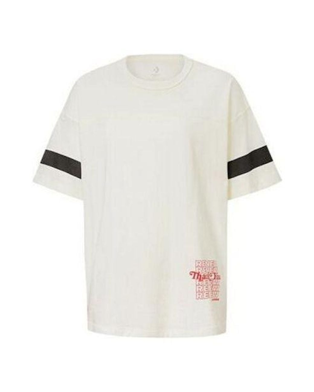 Converse White (Wmns) Renew Alphabet Printing Short Sleeve