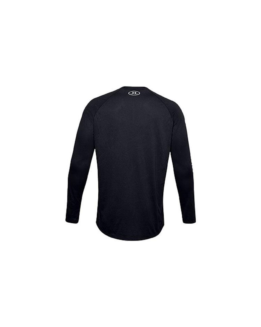 Under Armour Blue Tech Triple Logo Long Sleeve Shirt for men