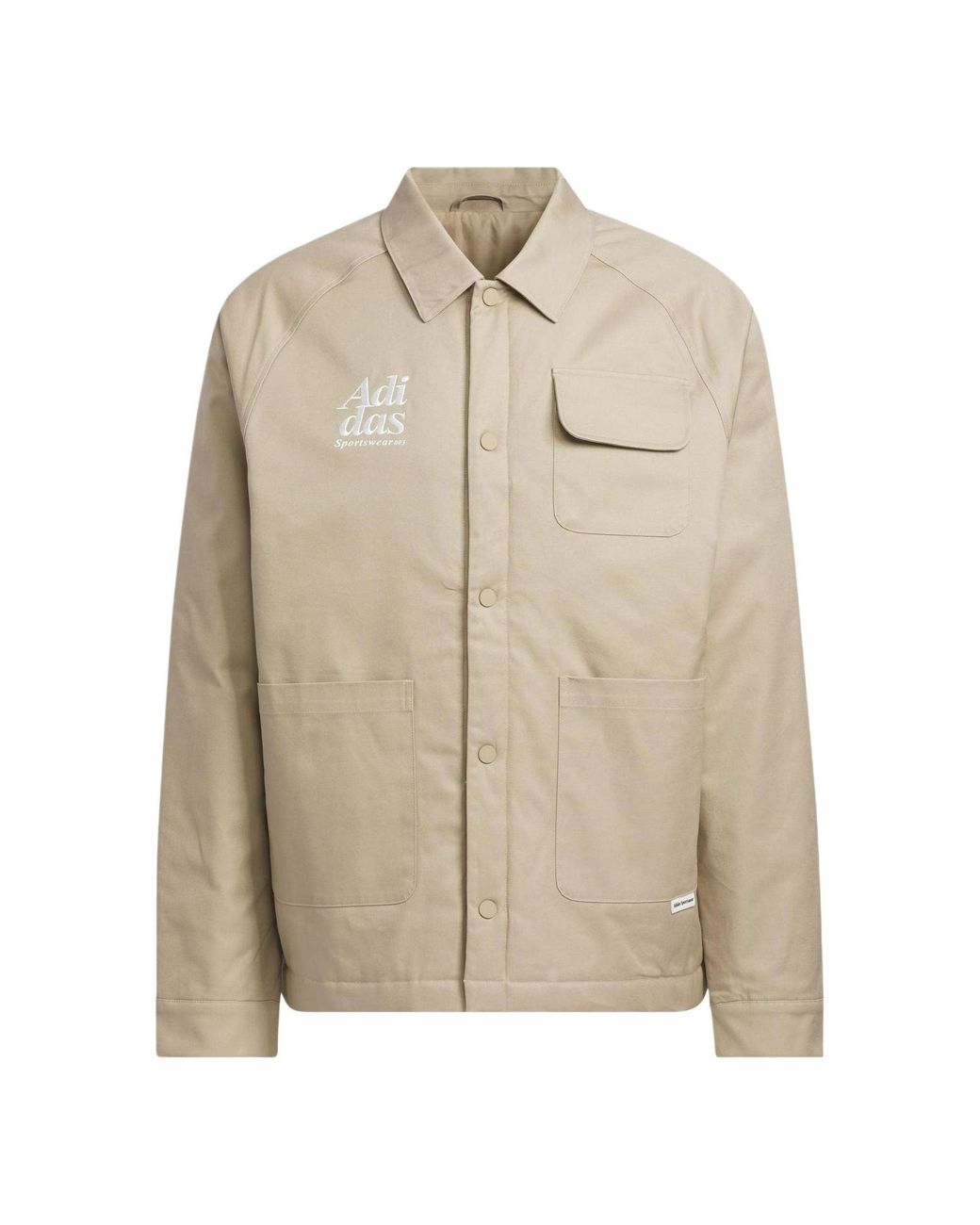 Adidas Natural Small Logo Padded Jacket Asia Sizing for men