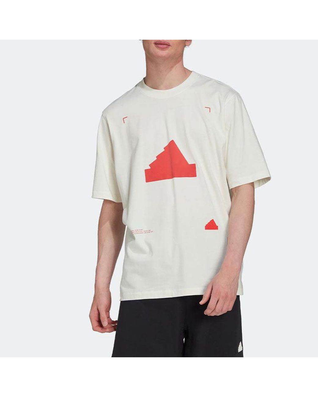 Adidas White Oversized T Shirt for men