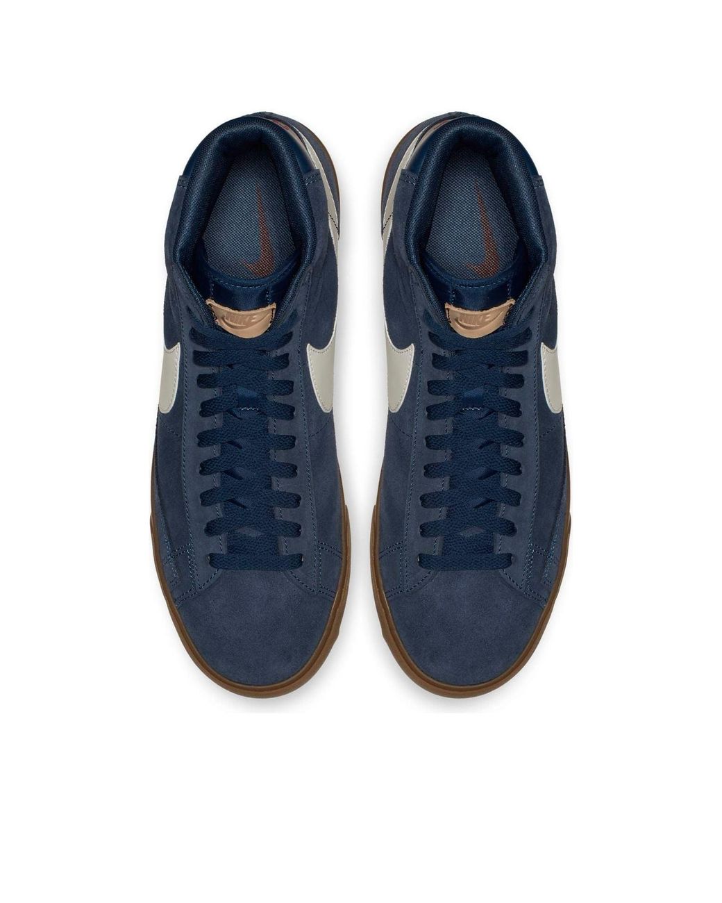 Nike Blue Blazer Mid Mid Tops Retro Skateboarding Shoes for men