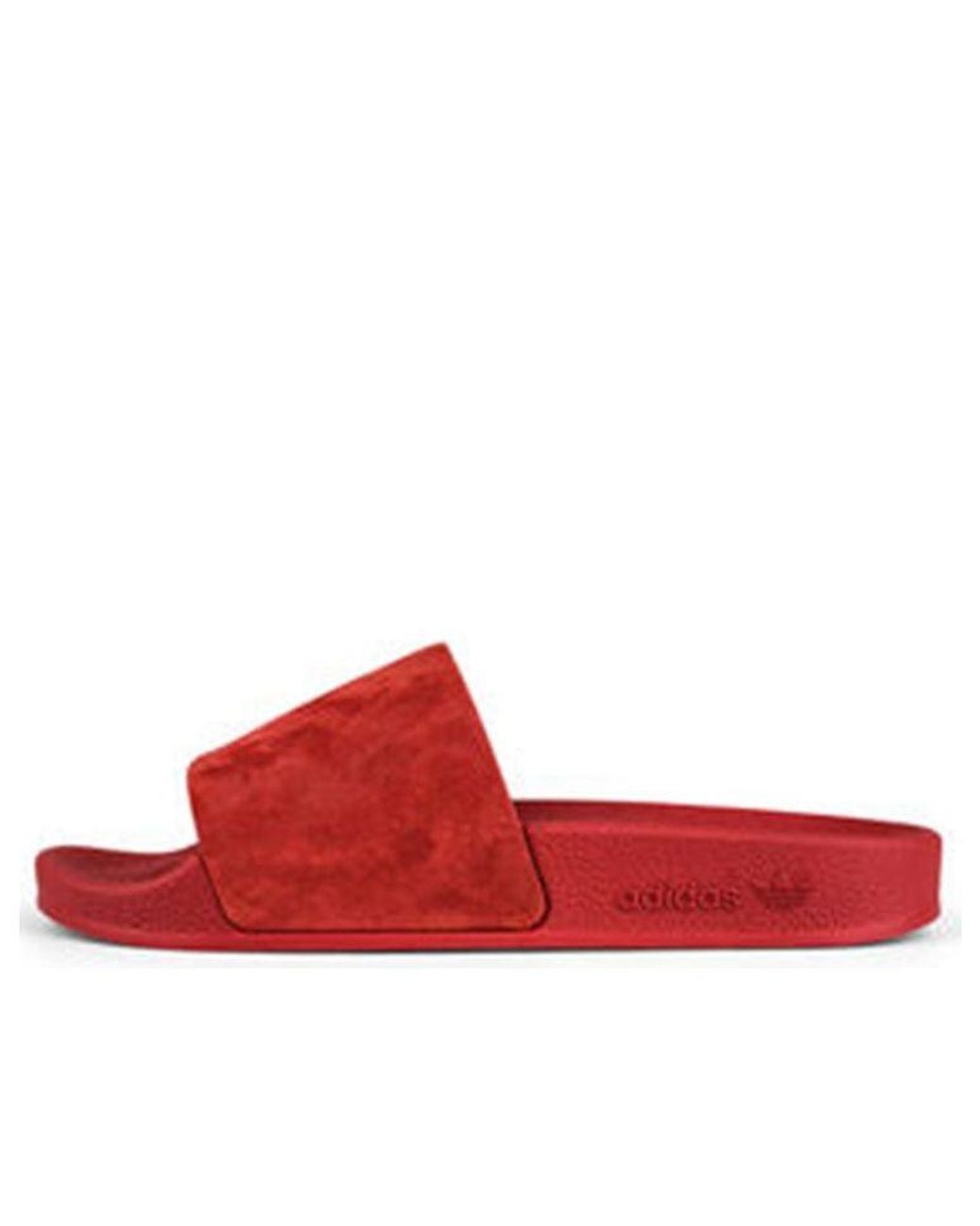 Adidas Red (Wmns) Adilette Suede Slide 'Cartoon Eye'