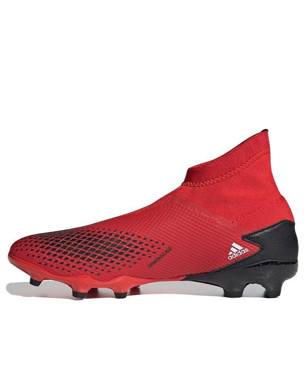 adidas Predator Mutator 20.3 Laceless Firm Ground Cleats Red/black/white  for Men | Lyst
